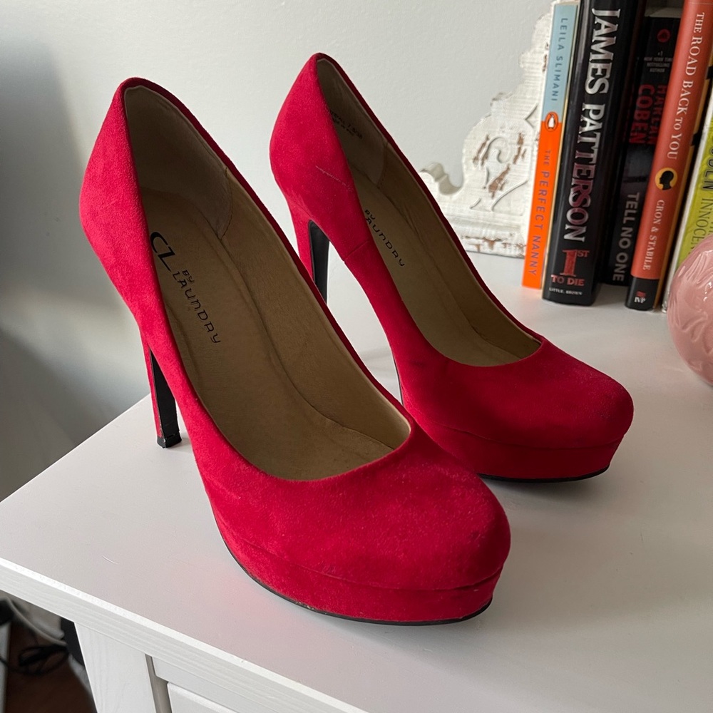 Suede Red Stilettos